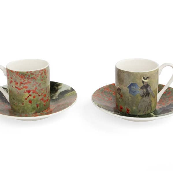 Espresso set , Claude Monet, Veld met klaprozen for wholesale by MUSEUM WEBSHOP