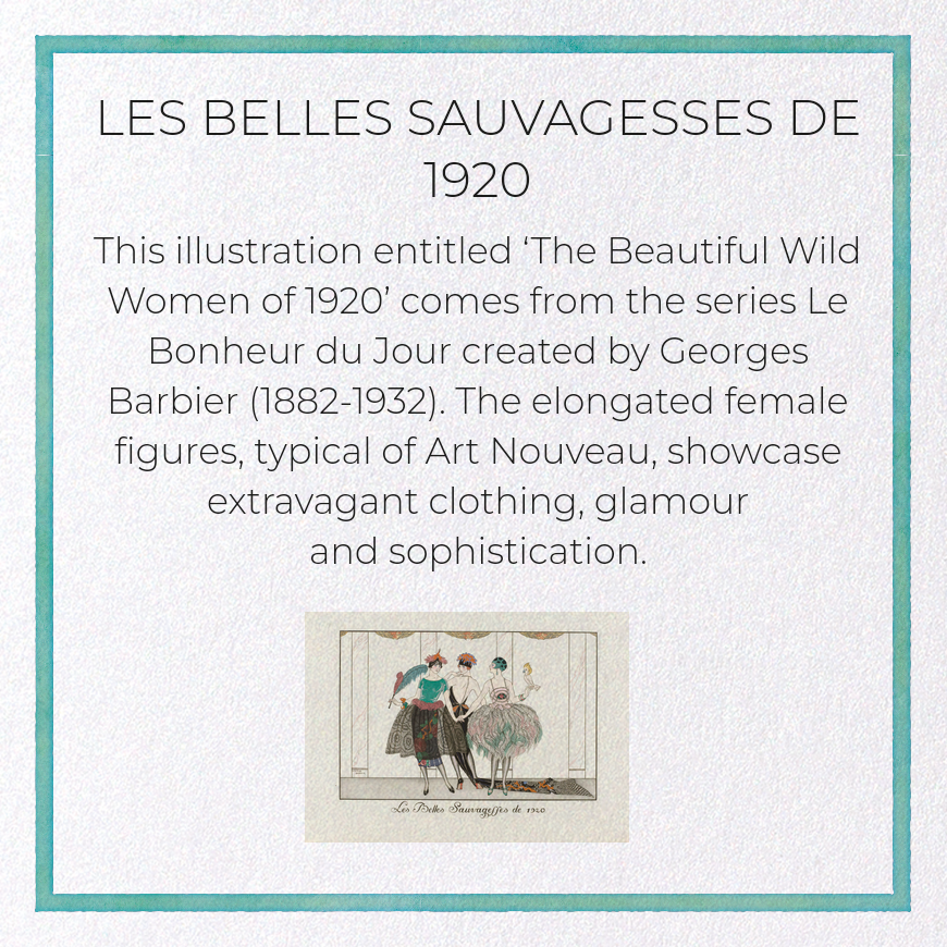 Ezen Trade - Wholesale Everyday Greeting Card - LES BELLES SAUVAGESSES DE 1920: Vintage Greeting Card3