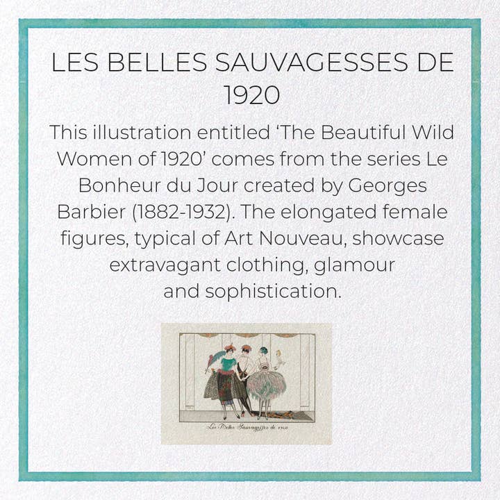 Ezen Trade - Wholesale Everyday Greeting Card - LES BELLES SAUVAGESSES DE 1920: Vintage Greeting Card3