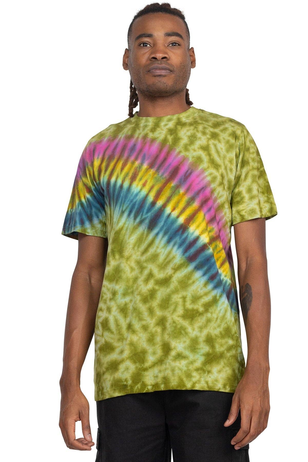 Lakhays Collection Inc. - Vendita all'ingrosso Maglietta - Uomo - T-shirt tie-dye unisex Rainbow Arc1