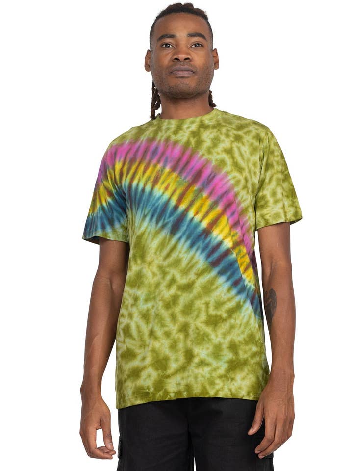 Lakhays Collection Inc. - Vendita all'ingrosso Maglietta - Uomo - T-shirt tie-dye unisex Rainbow Arc1