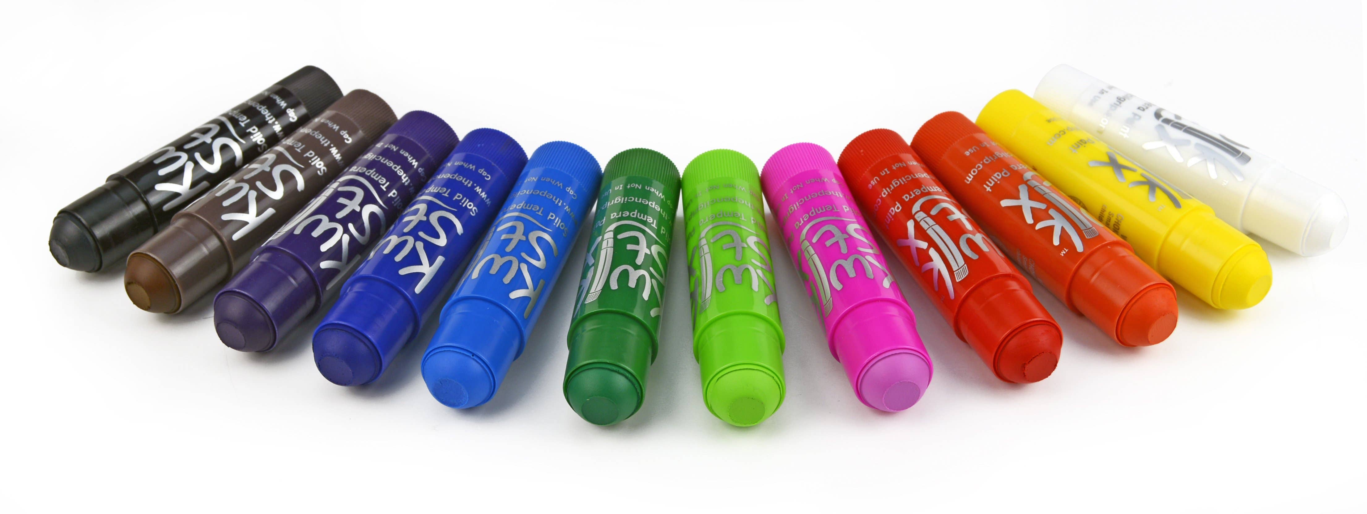 TPG Creations / The Pencil Grip - Vente Assortiments de peinture - KwikStix peinture à la détrempe solide - 12 couleurs classiques TPG-6029