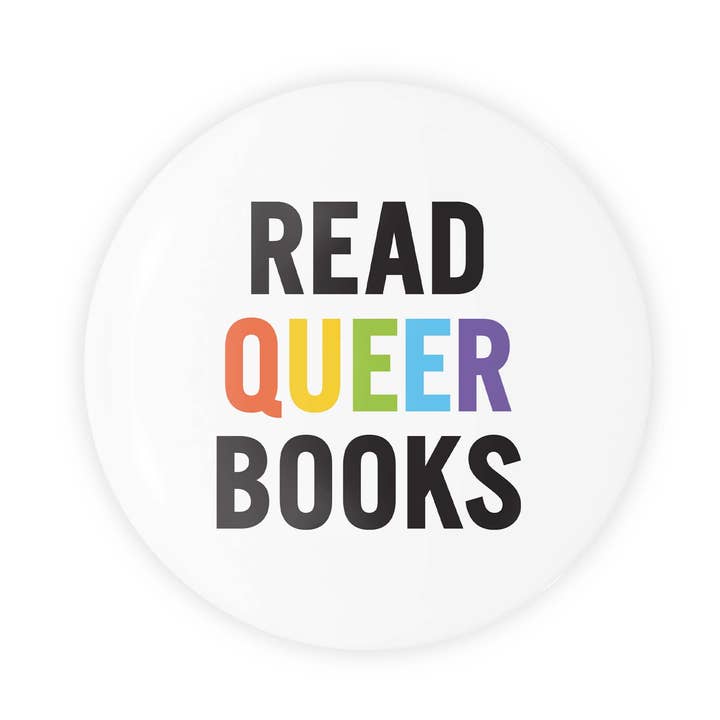 Read Queer Books - 1.25" Button for wholesale by The Little Gay Shop
