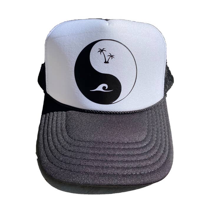 California Yin Yang Trucker Hat for wholesale by Buffalo Road Hats