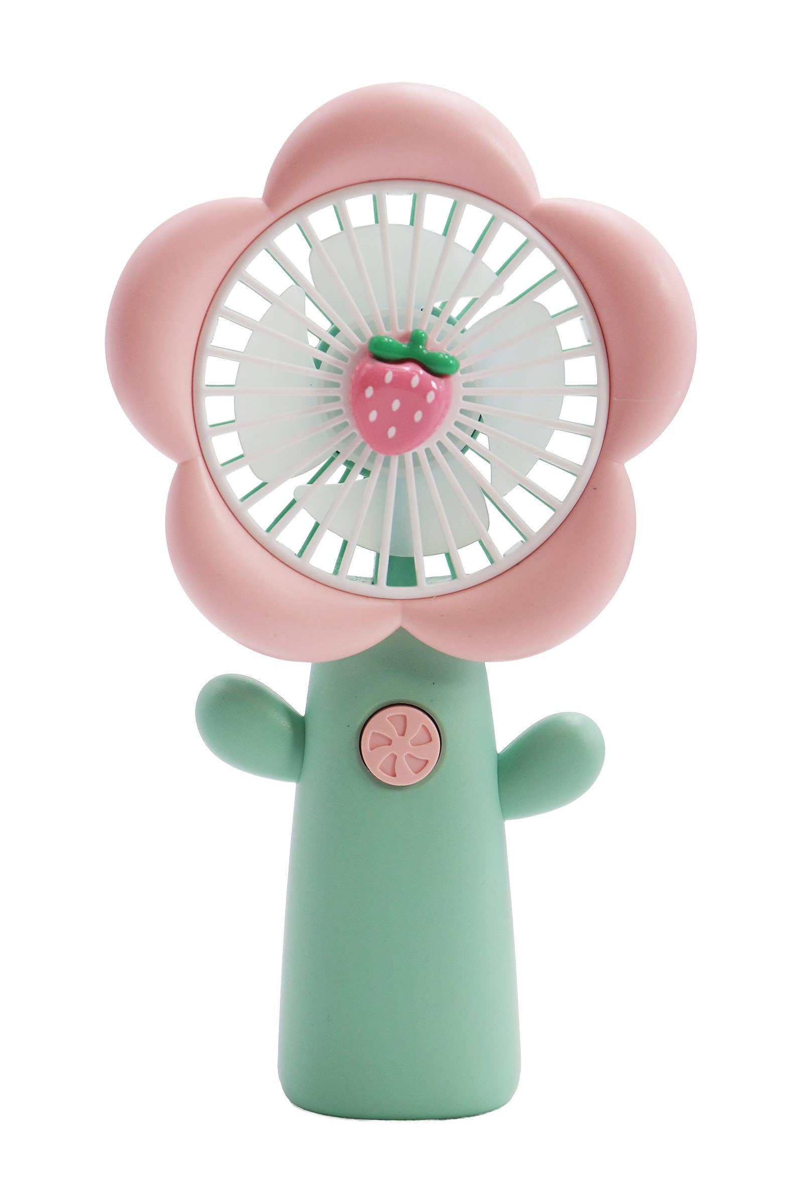 DIVERSE Bärbar elektrisk handfläkt med pastellfärgade blomblad och fruktmotiv för wholesale på Faire4