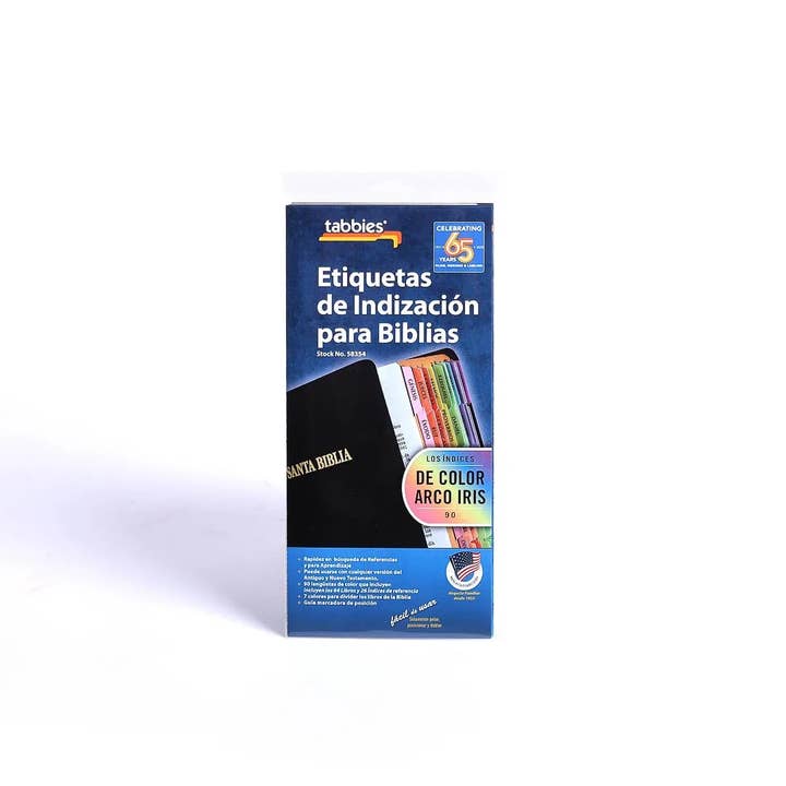 Bible Index Tabs Spanish Rainbow Tabbies Pack of 10 for wholesale by Swanson Christian Products