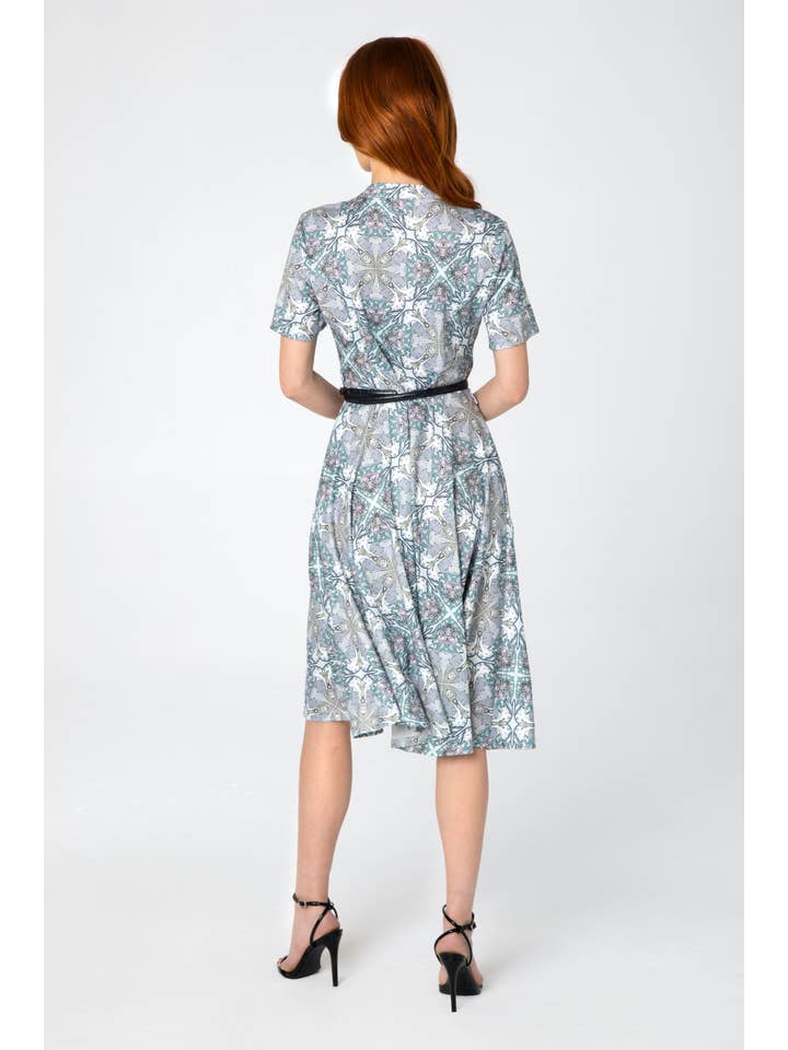 Grey Multi 21933 | Zoey | Knit Swing Dress With Pockets for wholesale on Faire