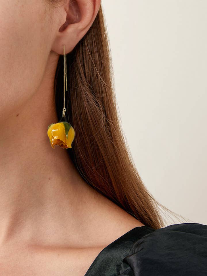 Brincos Rose Threader por atacado de Lakoo Designs