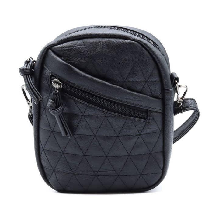 Sac à bandoulière Mini Quilt en cuir végétalien - LCBG1311 pour la vente par Selini New York