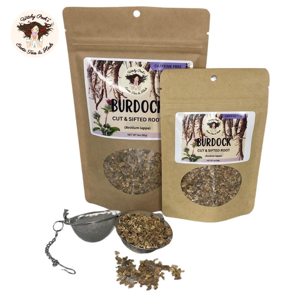 Witchy Pooh's Exotic Teas & Herbs - Wholesale Loose Tea - Witchy Pooh's Burdock Root Tea - Cut and Sifted16
