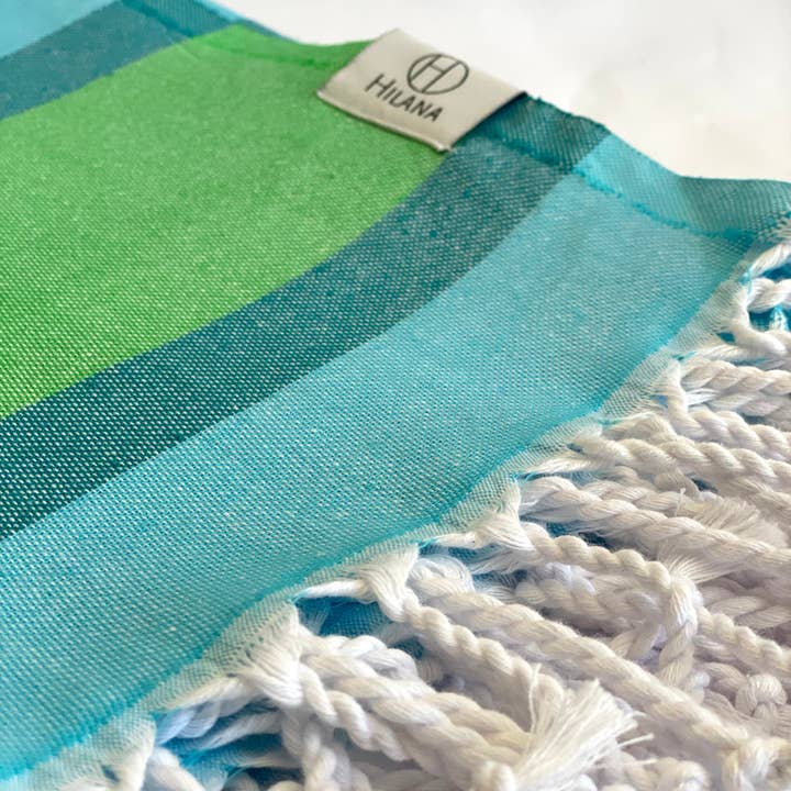 HILANA Upcycled Cotton - Venta al por mayor Toallas de playa - Toalla turca sostenible Samara Green2