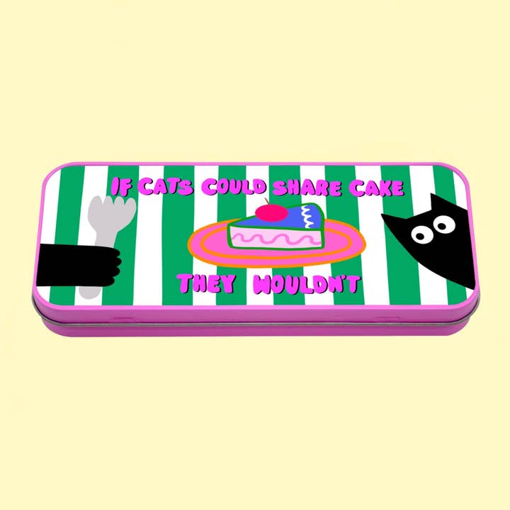 The Paper Tail – wholesale Pencil case/pouch – Cats and Cakes Pencil Tin - Back to School, Gifts2