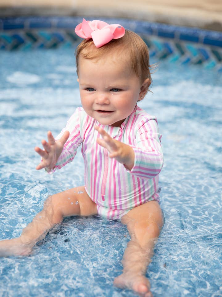 Summer Stripes Swim Suit for wholesale by Behold Baby