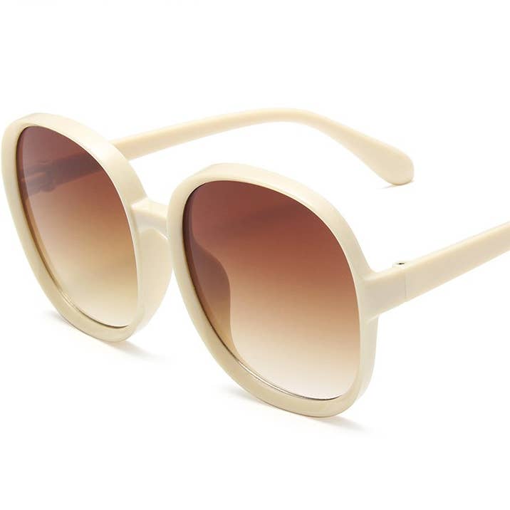 MKS America - Wholesale Sunglasses - Women's - Fashion big frame retro round frame sunglasses