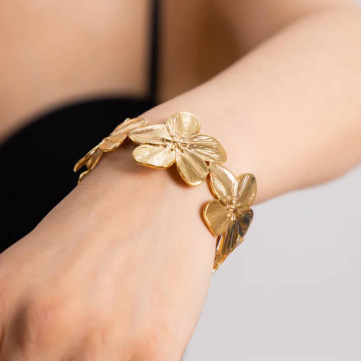 Bracelet plaqué or 18k en acier inoxydable en gros pour la vente par Gooddiy