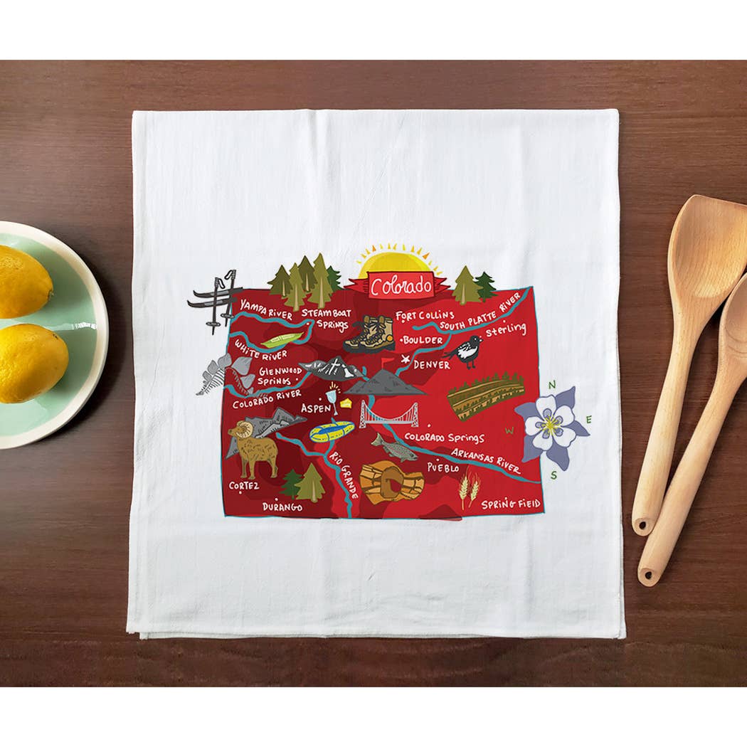 Allport Editions – Engroshandel Viskestykke – Hej USA håndklædeserie - ALLE 50 STATER HER!6