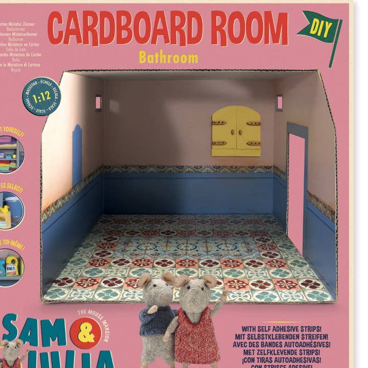Het Muizenhuis - Vente Kit de bricolage – enfant - Maison de poupée à fabriquer - Pièce en carton - Salle de bain0