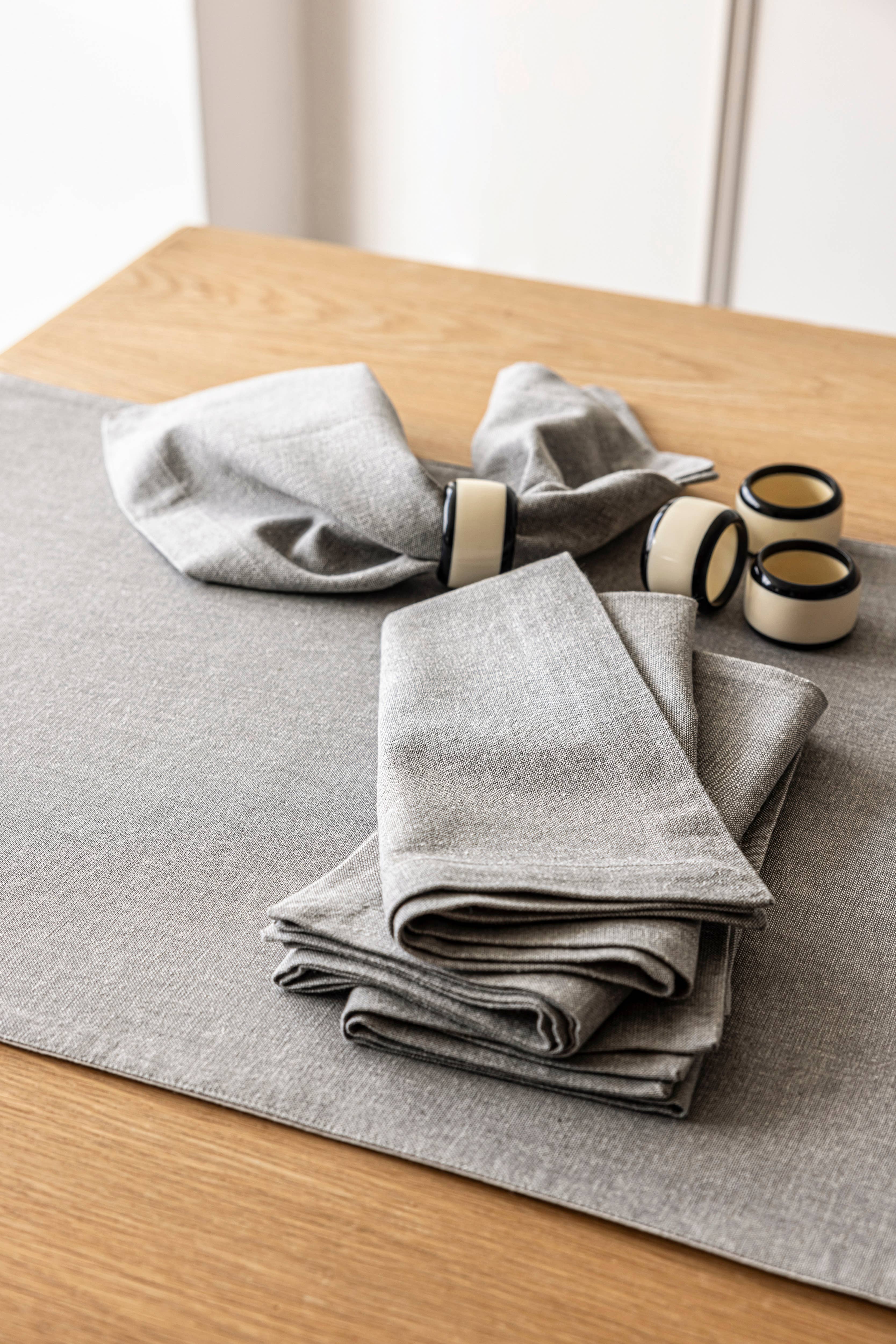 over&back - Wholesale Dinner & Cloth Napkin - Chambray Cotton Napkins – Set of 421