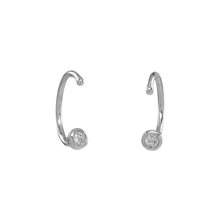 Ofina Jewelry - Wholesale Huggie Earrings - CZ Open Huggies3
