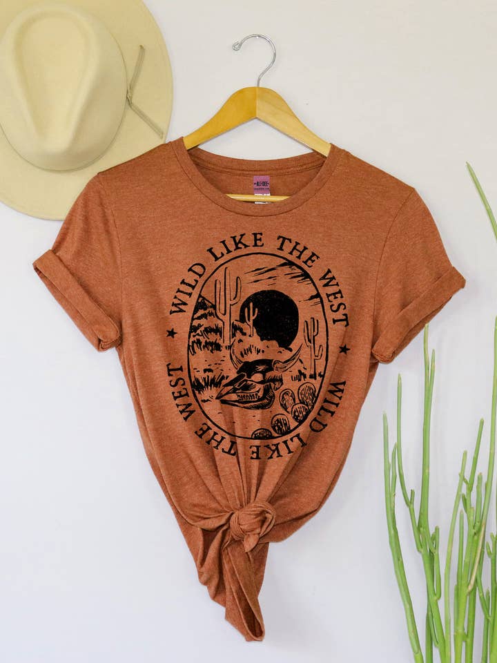 Wild Like the West Tee - Heather Autumn for wholesale by Ali Dee