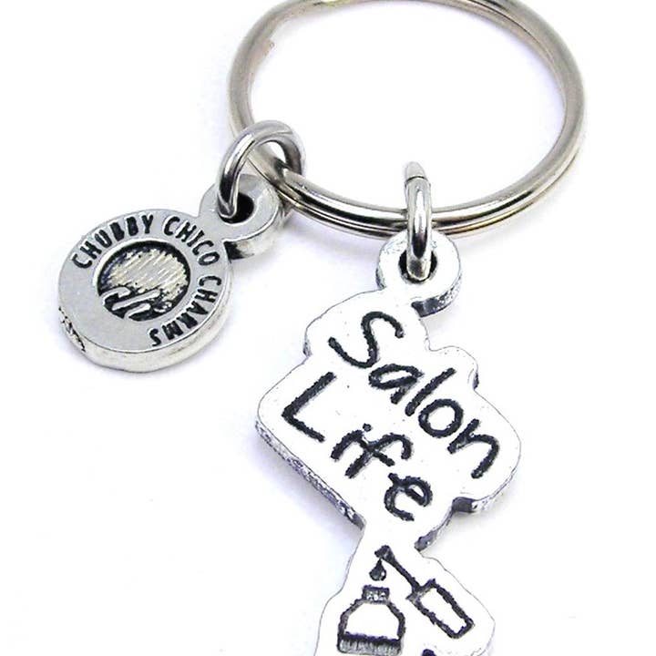 Salon Life Key Chain for wholesale by Chubby Chico Charms