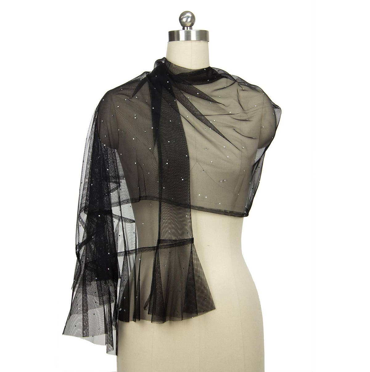 SAACHI - Wholesale Scarf - Women's - Sheer Crystal Scarf6