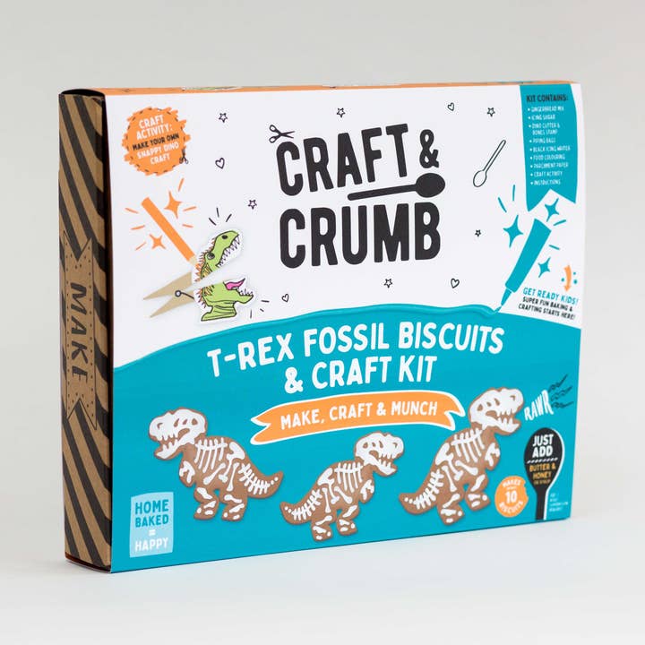 Craft & Crumb - Wholesale DIY Food Kit - Dinosaur biscuit baking and craft kit0