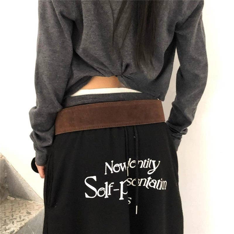 FurDecoration - Wholesale Belt - Women's - Fashion Matte Wide Edge Belt4