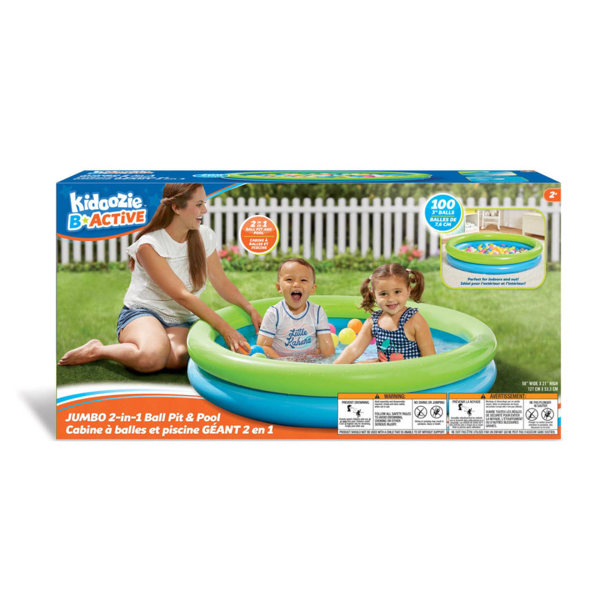 Epoch Everlasting Play - Wholesale Inflatable Toy - Kids & Baby - Kidoozie B-Active Jumbo Splash n' Play Ball Pit, 50" Pool3