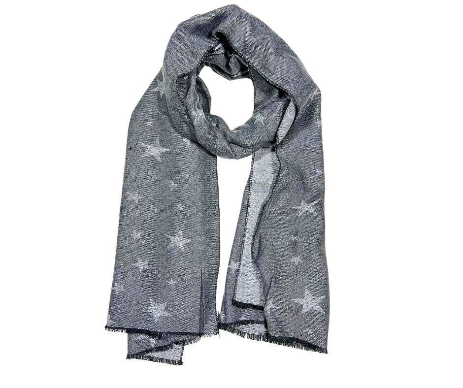 scaarf.com - Wholesale Scarf - Women's - GREY CASHMERE/POLYESTER BLEND SCARF/SHAWL