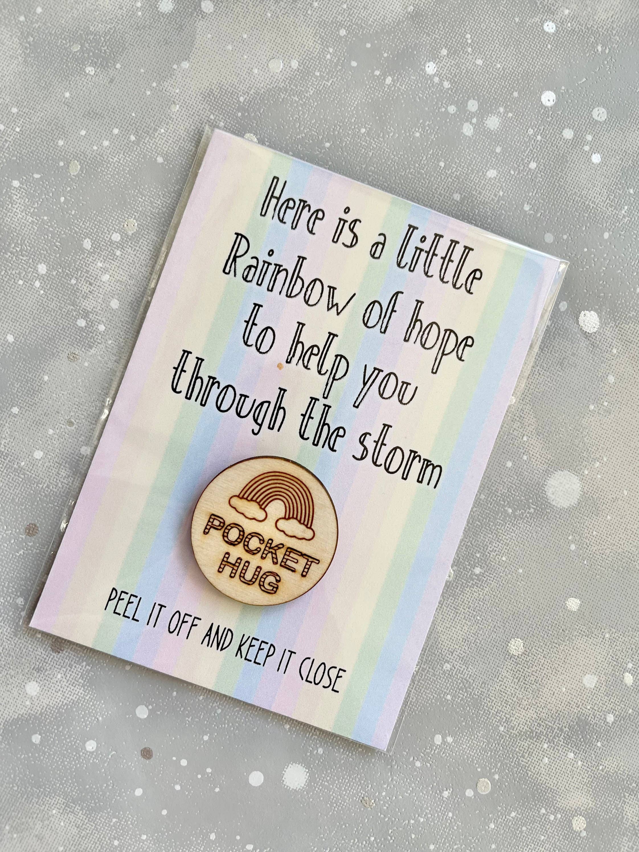 The Gift Club – wholesale Keepsake coin/token – Rainbow of Hope Pocket Hug Positivity & Mental Health Gift0