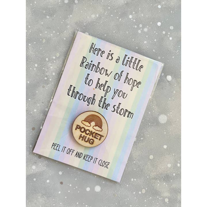 The Gift Club – wholesale Keepsake coin/token – Rainbow of Hope Pocket Hug Positivity & Mental Health Gift