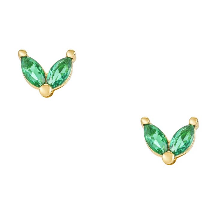 Ember Emerald Örhängen för wholesale av Zoe Jewelry