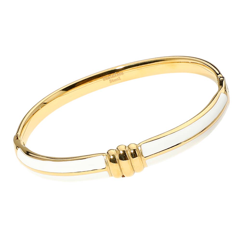 Sensibling Corp. - Wholesale Bangle Bracelet - Stainless Steel Enamel Hinged Bangle Bracelet15