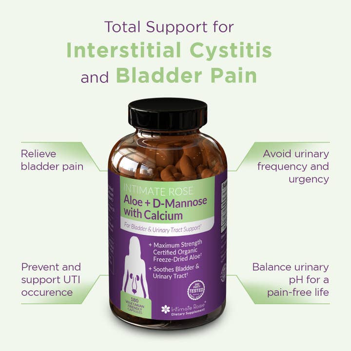 Intimate Rose - Wholesale Oral Supplement/Vitamin - 60 Day Supply - Freeze Dried Aloe Vera for Interstitial Cystitis (Bladder Pain Syndrome)2