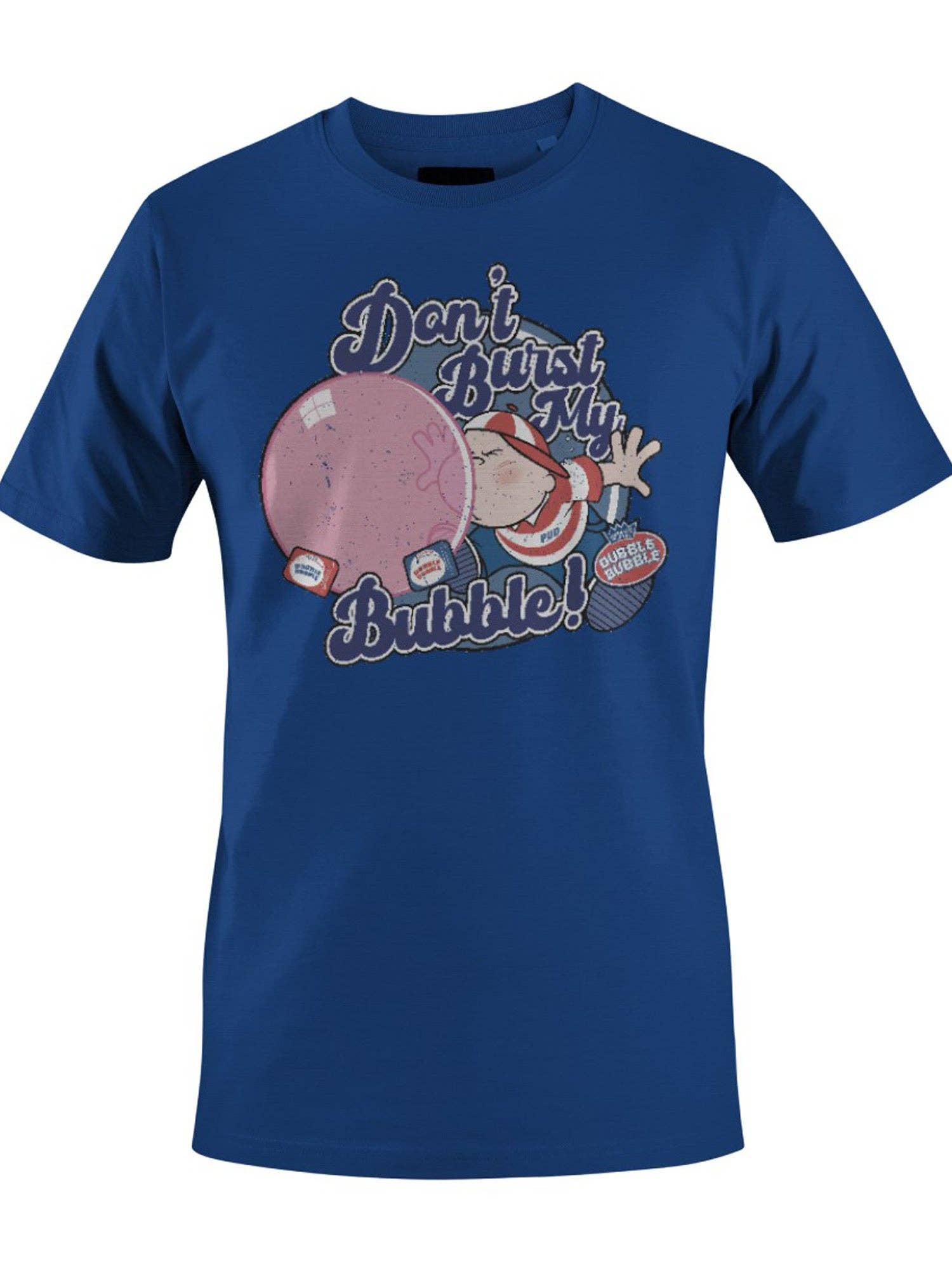Snack Tees - Wholesale Screen Printed T-Shirt - Men's - Officially Licensed Dubble Bubble Don't Burst My Gum - Retro Design Men's T-shirt5