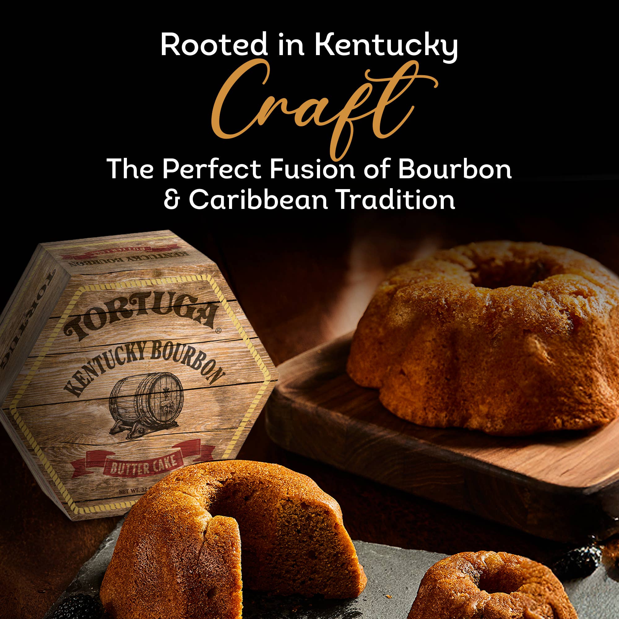 Tortuga Spirit Cake Company - Wholesale Cake - Kentucky Bourbon Butter Cake - 16oz4