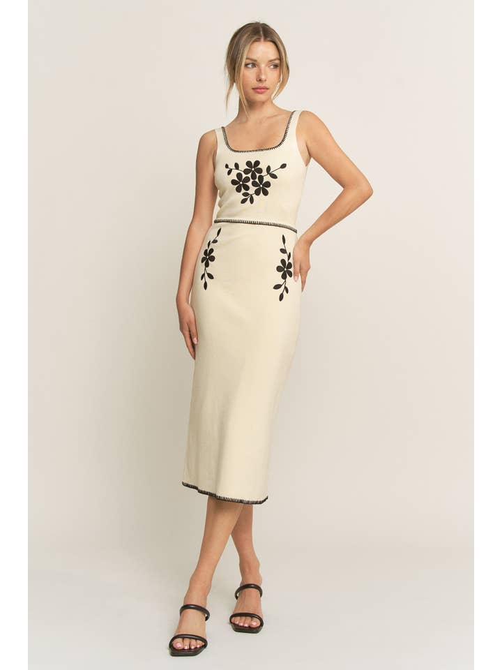 Hersy - Wholesale Dress - Women's - HQD0105 - BOTANIQUE EMBROIDERED MIDI DRESS23