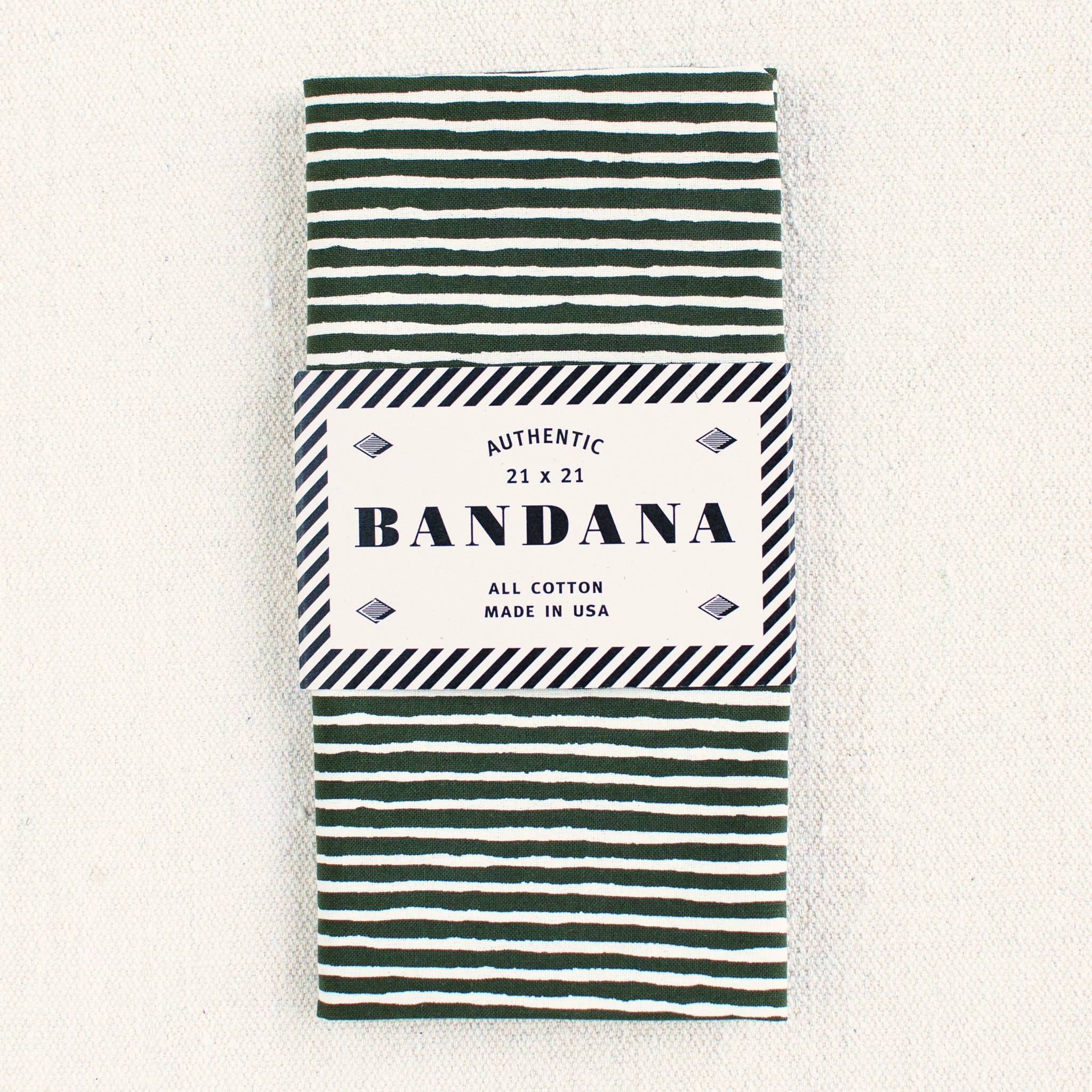 Abracadana - Wholesale Bandana - Unisex - Olive Striped Bandana0