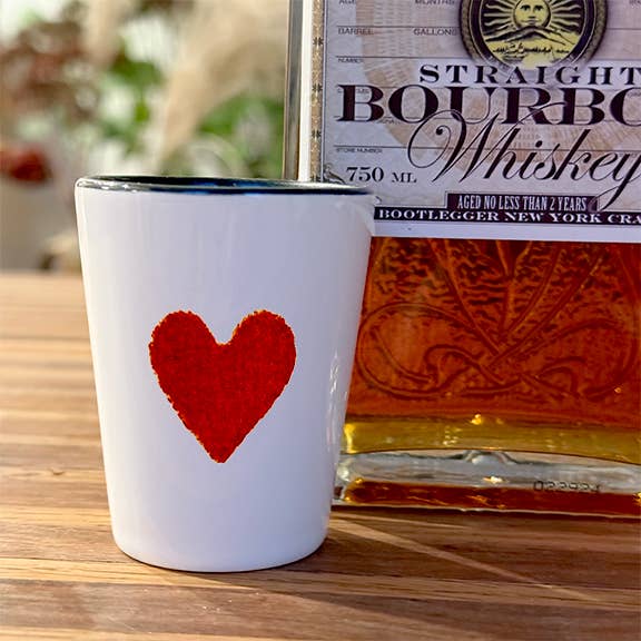 B.Berish – Engroshandel Shotglas – Vintage Heart 1,5oz Shotglas - En Skål for Kærligheden0