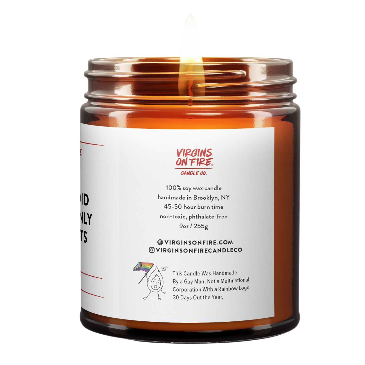 Virgins On Fire Candle Co. - Wholesale Jar/Filled Candle - DARK VOID FILLED ONLY BY PLANTS (Amber & Rose) 🪴 Soy Candle1