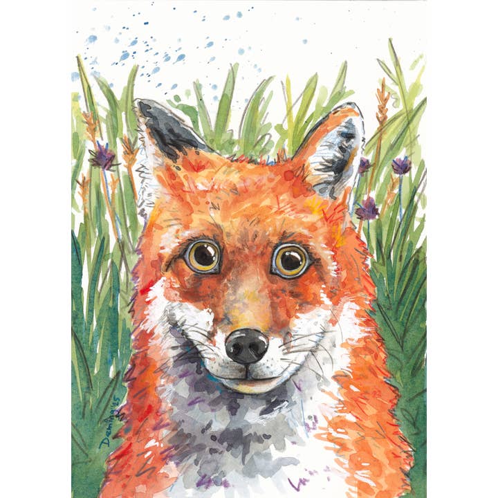 Red Fox for wholesale by Drew Deming Watercolors