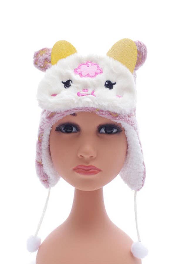 Cap Zone - Vendita all'ingrosso Berretto - Bambini - Berretti paraorecchie foderati in pelliccia di peluche per bambini con accento animale3