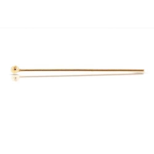 Plazko - Wholesale Craft supplies - 14Kt Gold Filled 24 Gauge 2" Ballpin - 20pcs/pk