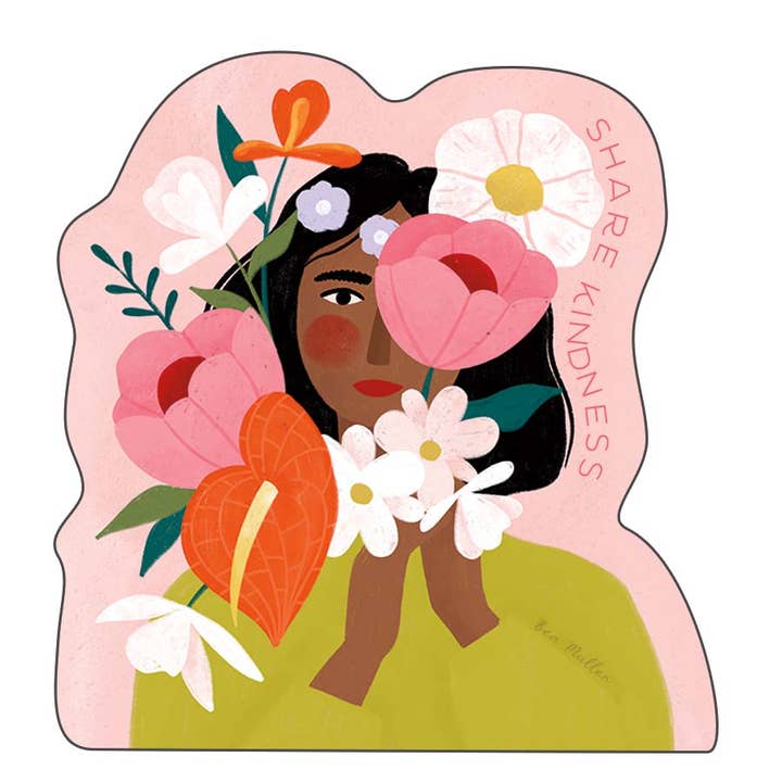 Pegatinas La chica detrás de las flores para venta al por mayor de On The Bright Side