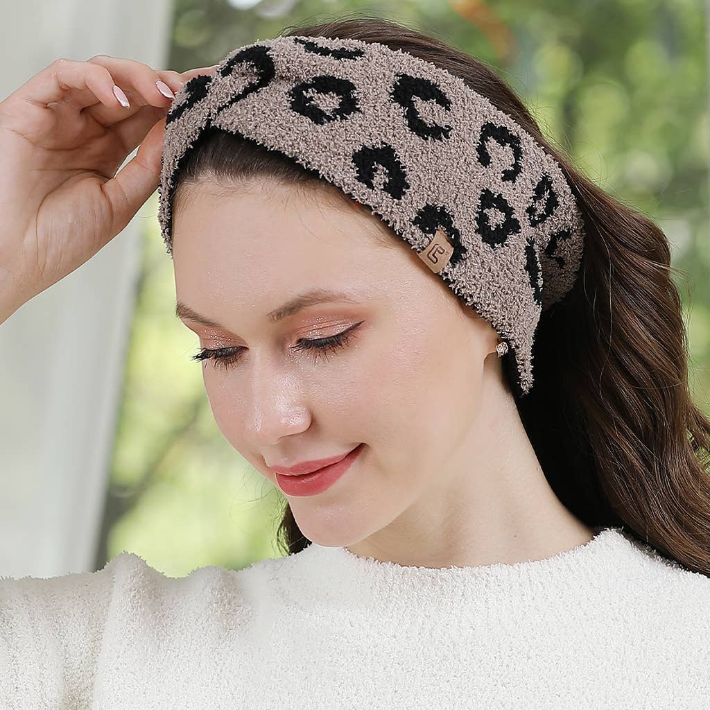 Leopard Pattern Twist Knot Headband  for wholesale on Faire3