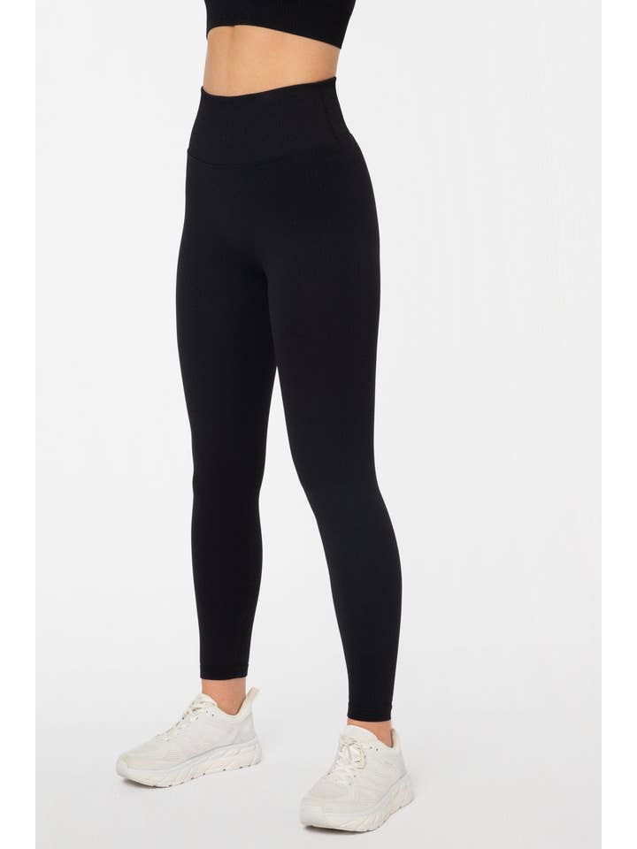 Famme - Wholesale Athletic/Lounge Leggings - Women's - Ribbed Seamless Tights9