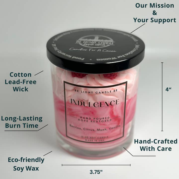 Be Light Candle RE - Wholesale Jar/Filled Candle - Indulgence, Scented Soy Candle | Best Seller Gifts For Women