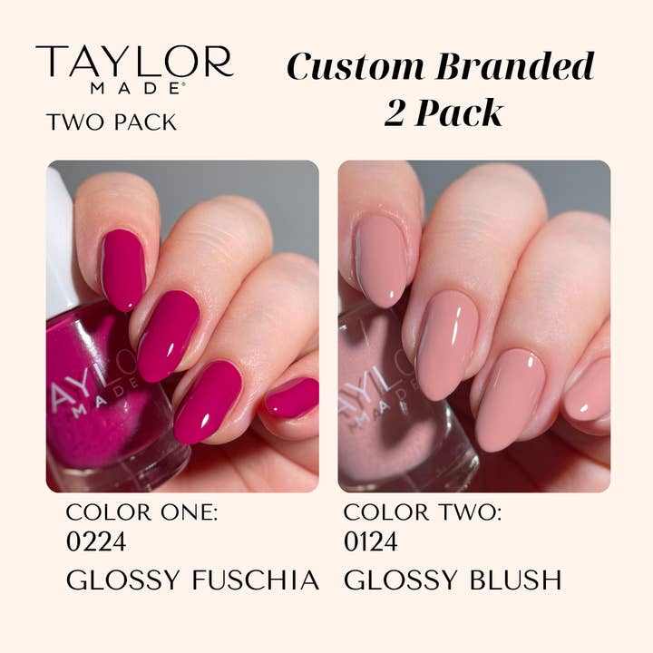 Taylor Made Polish - Vendita all'ingrosso Smalto per unghie - Smalto per unghie personalizzato: confezione da 2 a lunga tenuta + vegano + non tossico1