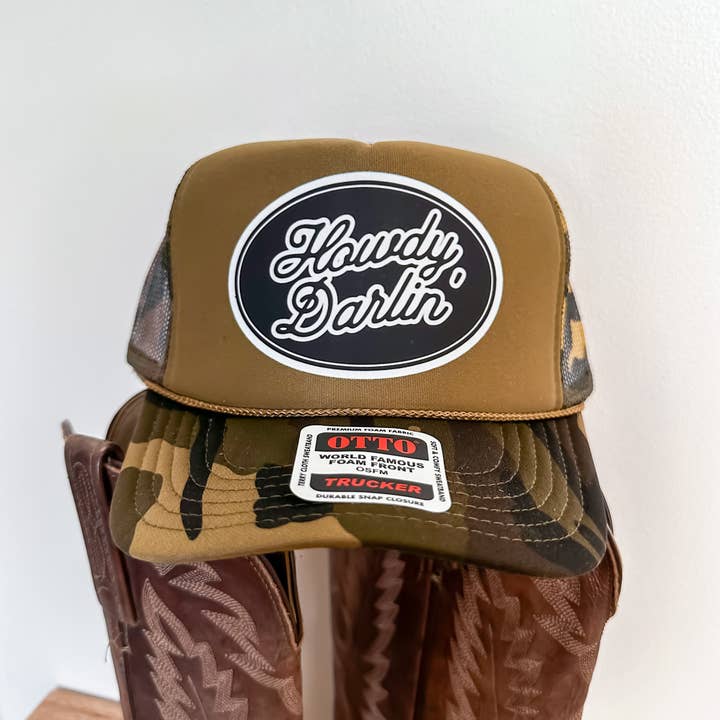 Hartland Goods - Wholesale Trucker Hat - Women's - Howdy Darlin' Trucker Hat - Camo 2